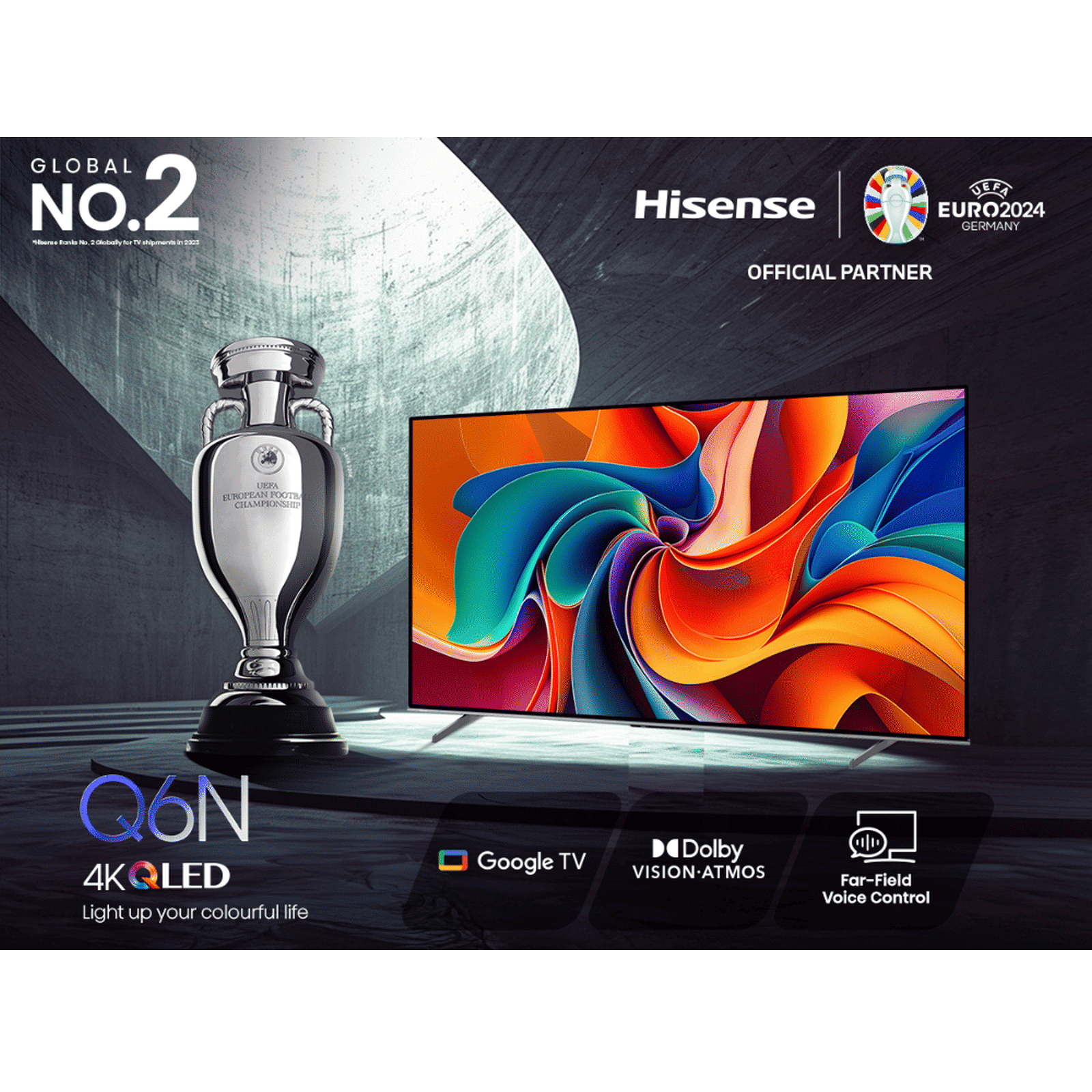 Hisense Q6N 109.22 cm (43 inch) QLED 4K Ultra HD Smart Google TV with 4K AI Upscaler (2024 model)
