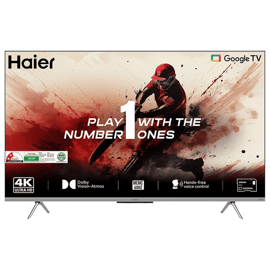 Haier P7 Series 140 cm (55 inch) 4K Ultra HD LED Smart Google TV with Dolby Vision & Dolby Atmos (2024 model)