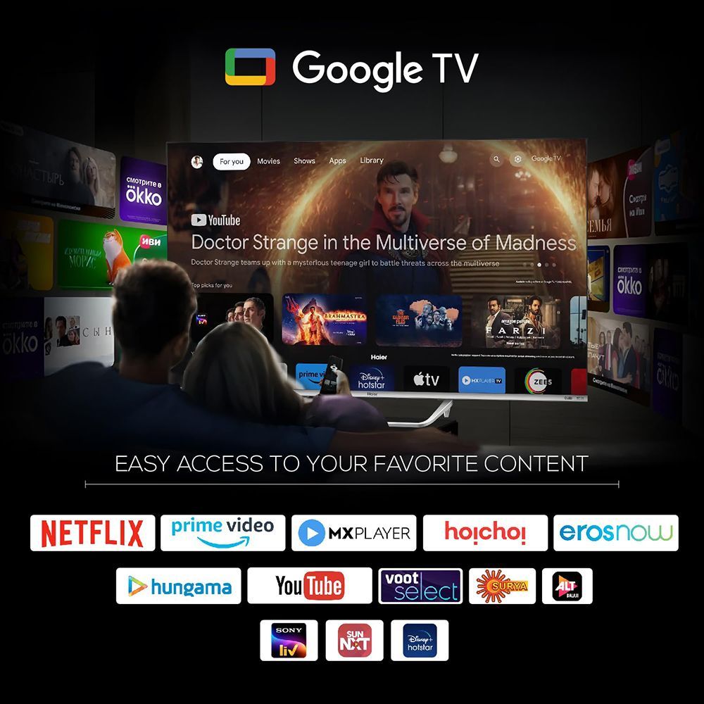 Haier S800QT 109.22 cm (43 inch) 4K Ultra HD QLED Smart Google TV with Dolby Vision & Dolby Atmos (2024 model)