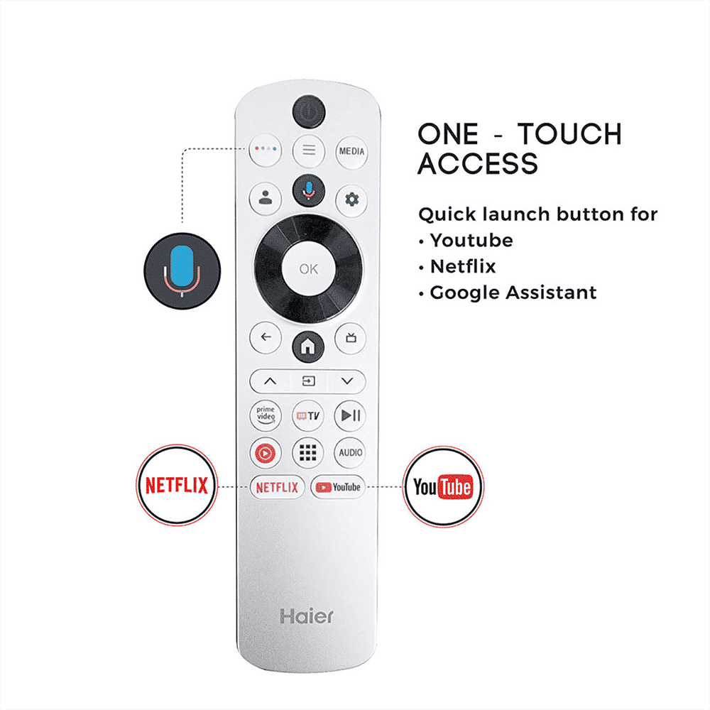 Haier S800QT 109.22 cm (43 inch) 4K Ultra HD QLED Smart Google TV with Dolby Vision & Dolby Atmos (2024 model)