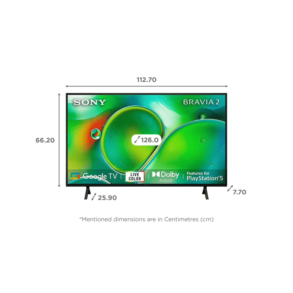 SONY BRAVIA 2 127 cm (50 inch) 4K Ultra HD LCD Smart Android TV with Auto HDR Tone Mapping(2024 Model)