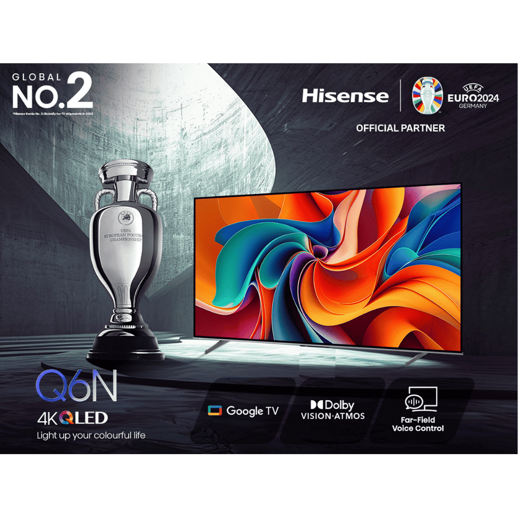 Hisense Q6N 139 cm (55 inch) QLED 4K Ultra HD Google TV with Dolby Vision & Dolby Atmos (2024 model)