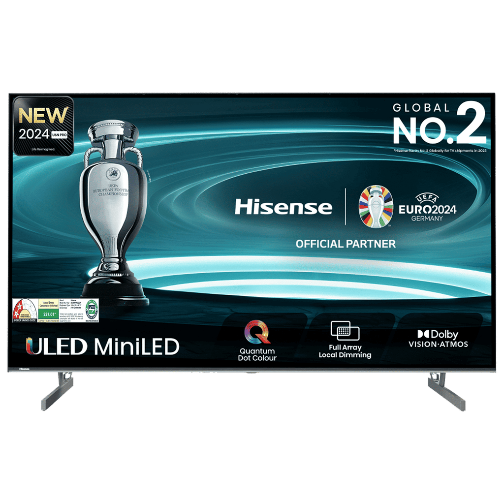 Hisense U6N Pro 139.7 cm (55 inch) 4K Ultra HD Mini LED Smart VIDAA TV with Dolby Vision & Dolby Atmos (2024 model)