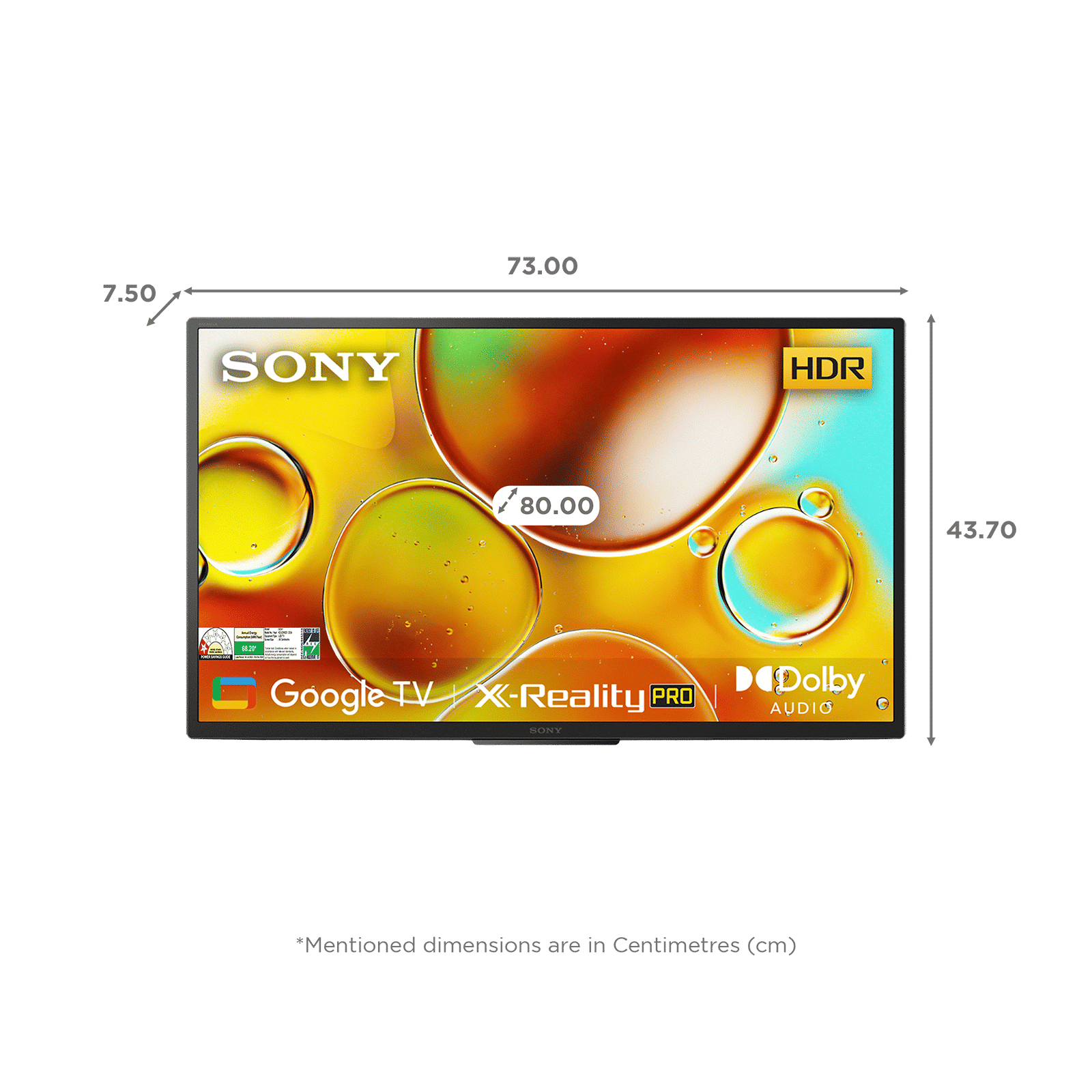 SONY W825 Series 81.28 cm (32 inch) HD Ready LED Smart Android TV with Chromecast Built In (2024 model)