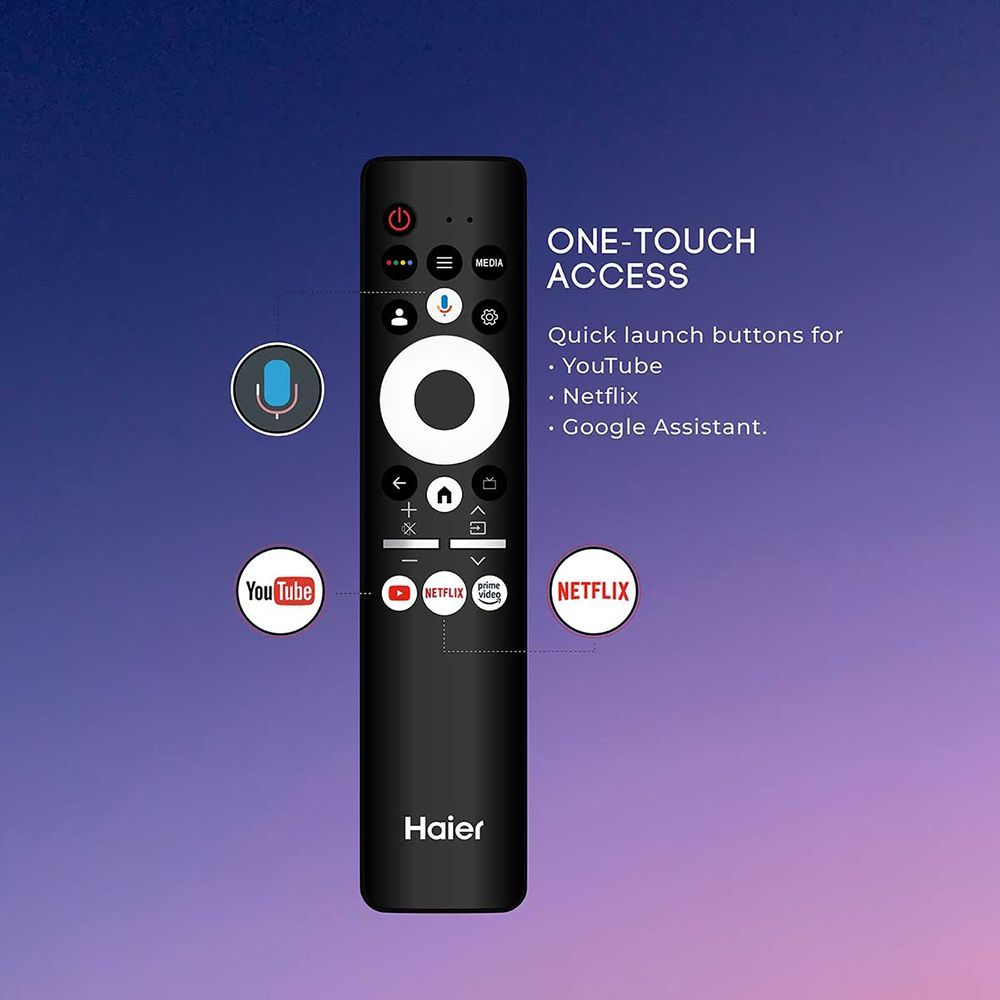Haier P7 Series 165 cm (65 inch) 4K Ultra HD LED Smart Google TV with Dolby Vision & Dolby Atmos (2024 model)