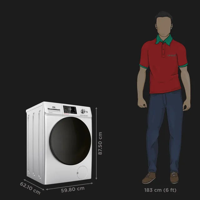 IFB 8 Kg 5 Star Powered by AI with 9 Swirl Wash, WiFi, Fully Automatic Front Load Washing Machine (Senator SXN 8014, Steam Refresh Program with Eco Inverter, Rich Silver)(Touched Up)