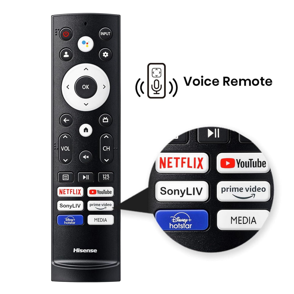 Hisense E6N 139 cm (55 inch) 4K Ultra HD LED Google TV with 4K AI Upscaler (2024 model)