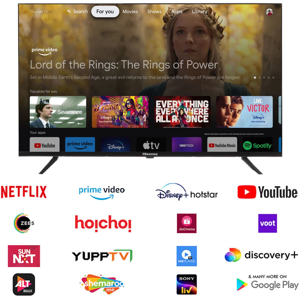 Hisense E43N 81.28 cm (32 inch) HD Ready LED Smart Google TV with Dolby Audio (2024 model)