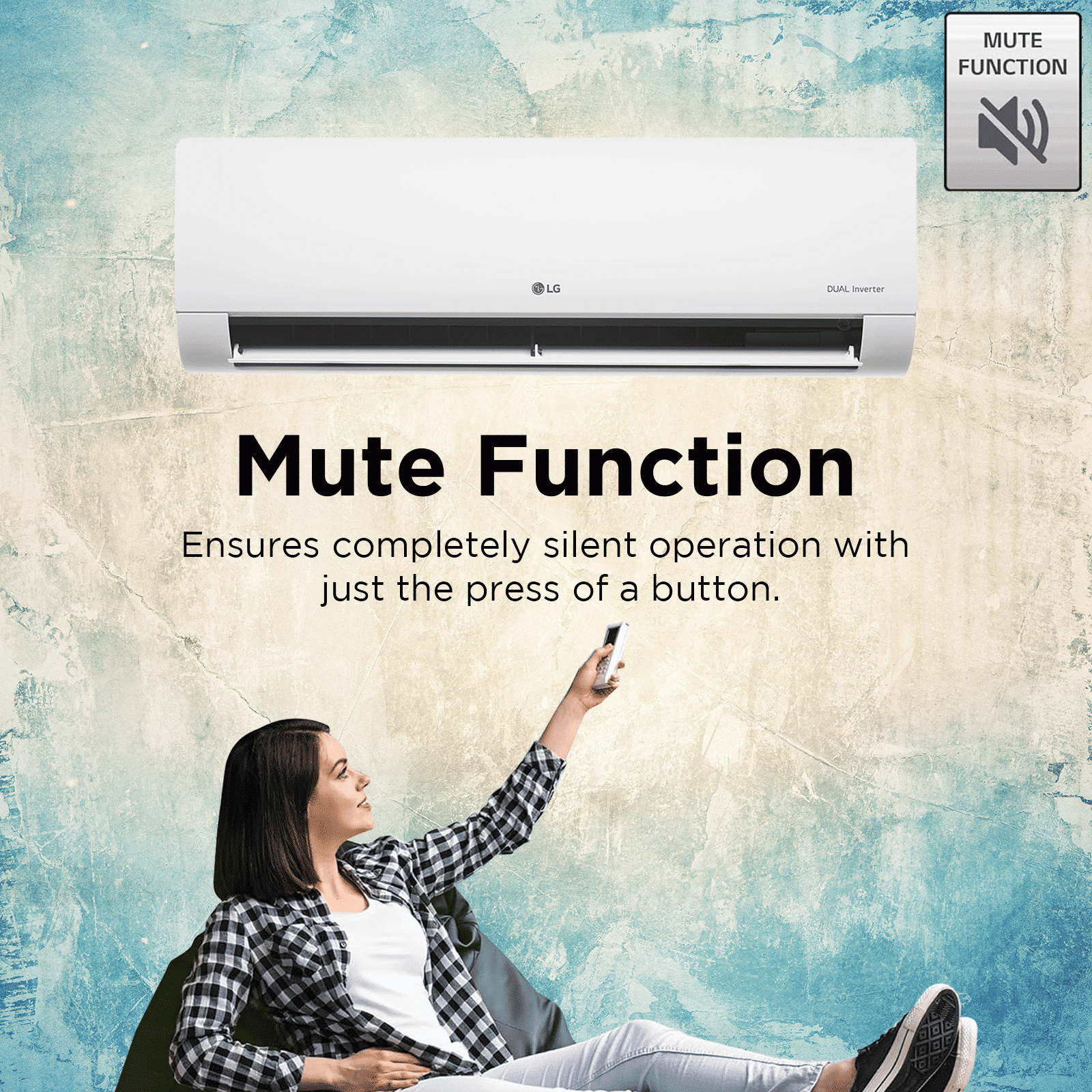 LG 6 in 1 Convertible 1.5 Ton 5 Star Dual Inverter Split AC with HD Filter (2025 Model, Copper Condenser, US-Q19ANZE.ANLG)