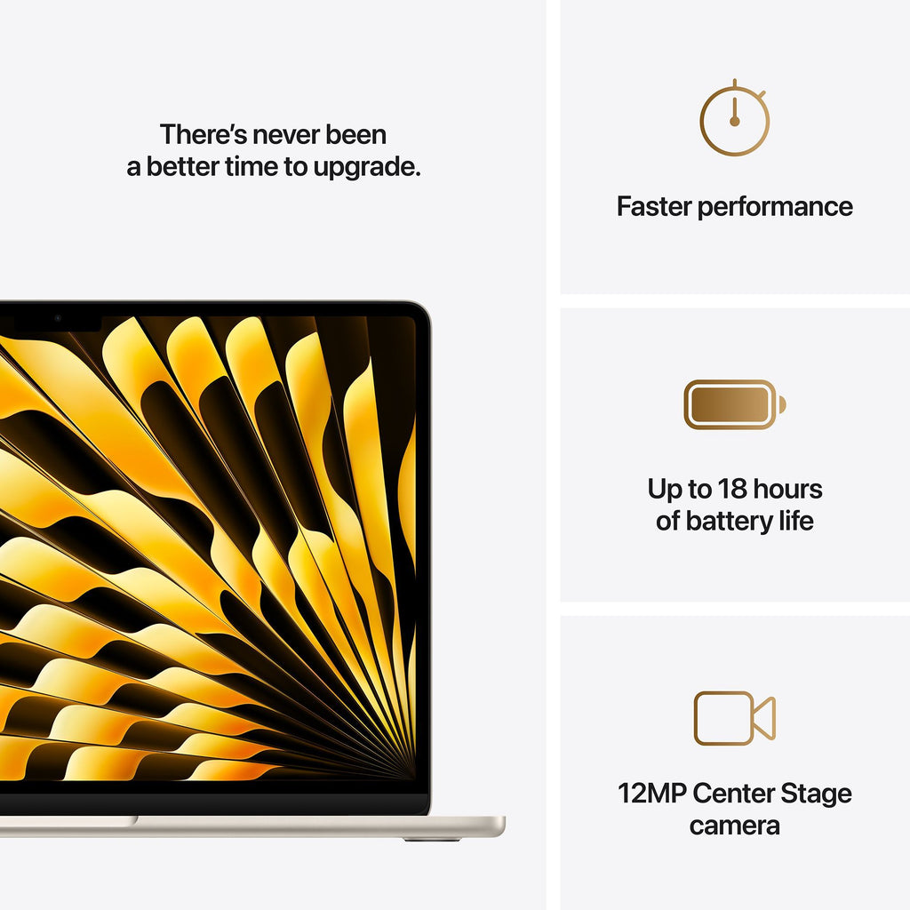 Apple MacBook Air (13.6 inch, M4, 16GB, 256GB, macOS, Starlight)