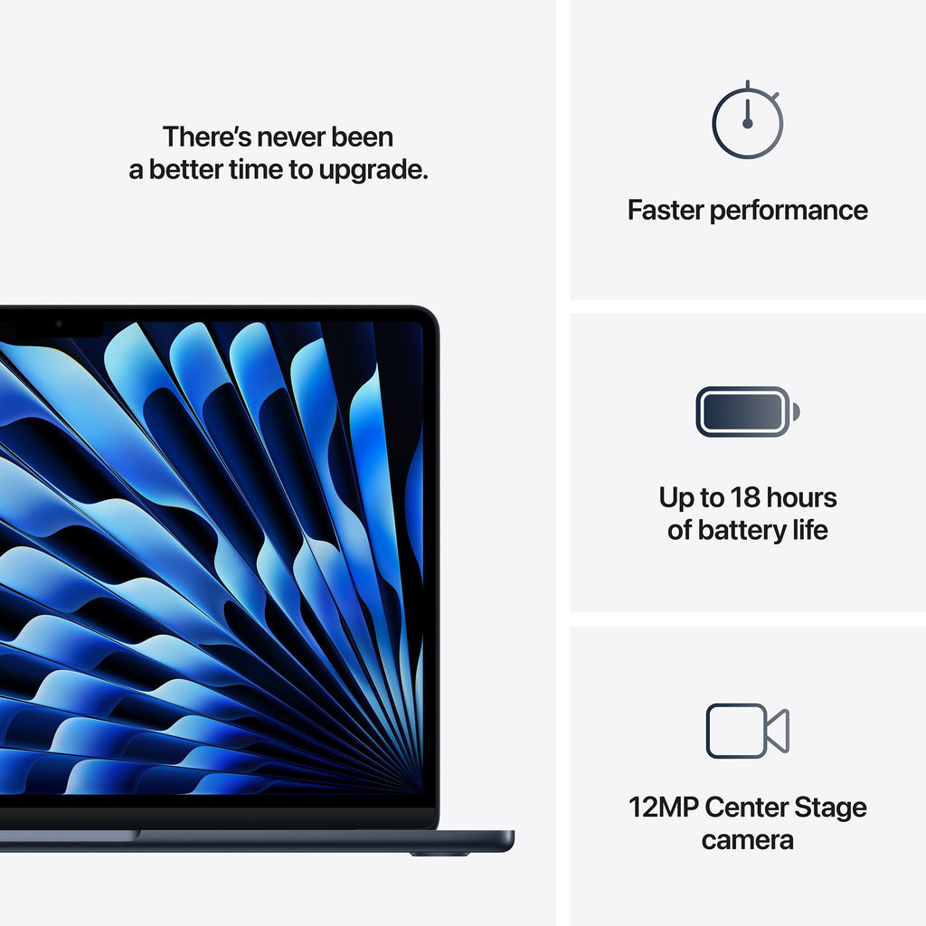 Apple MacBook Air (13.6 inch, M4, 16GB, 256GB, macOS, Midnight)