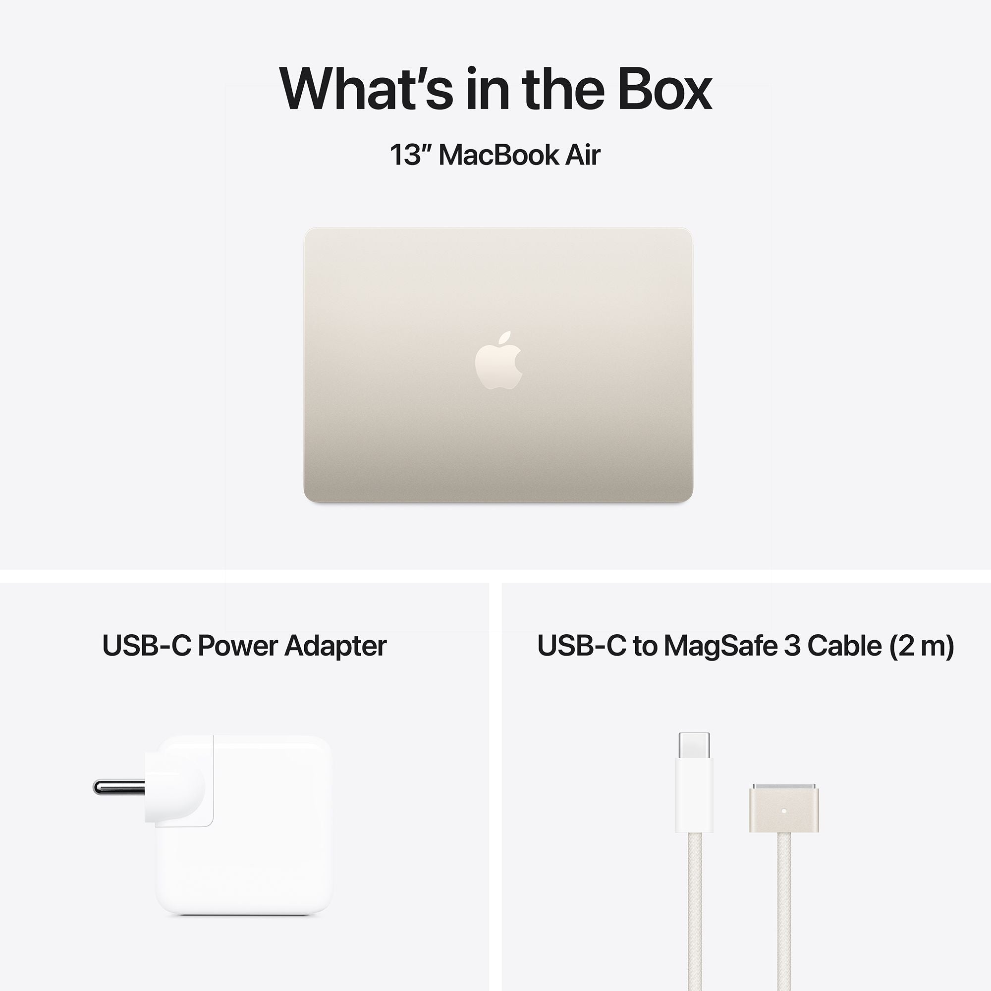 Apple MacBook Air (13.6 inch, M4, 16GB, 512GB, macOS, Starlight)