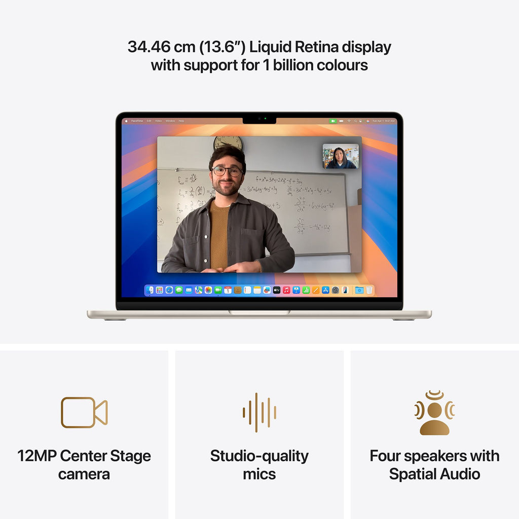 Apple MacBook Air (13.6 inch, M4, 16GB, 512GB, macOS, Starlight)