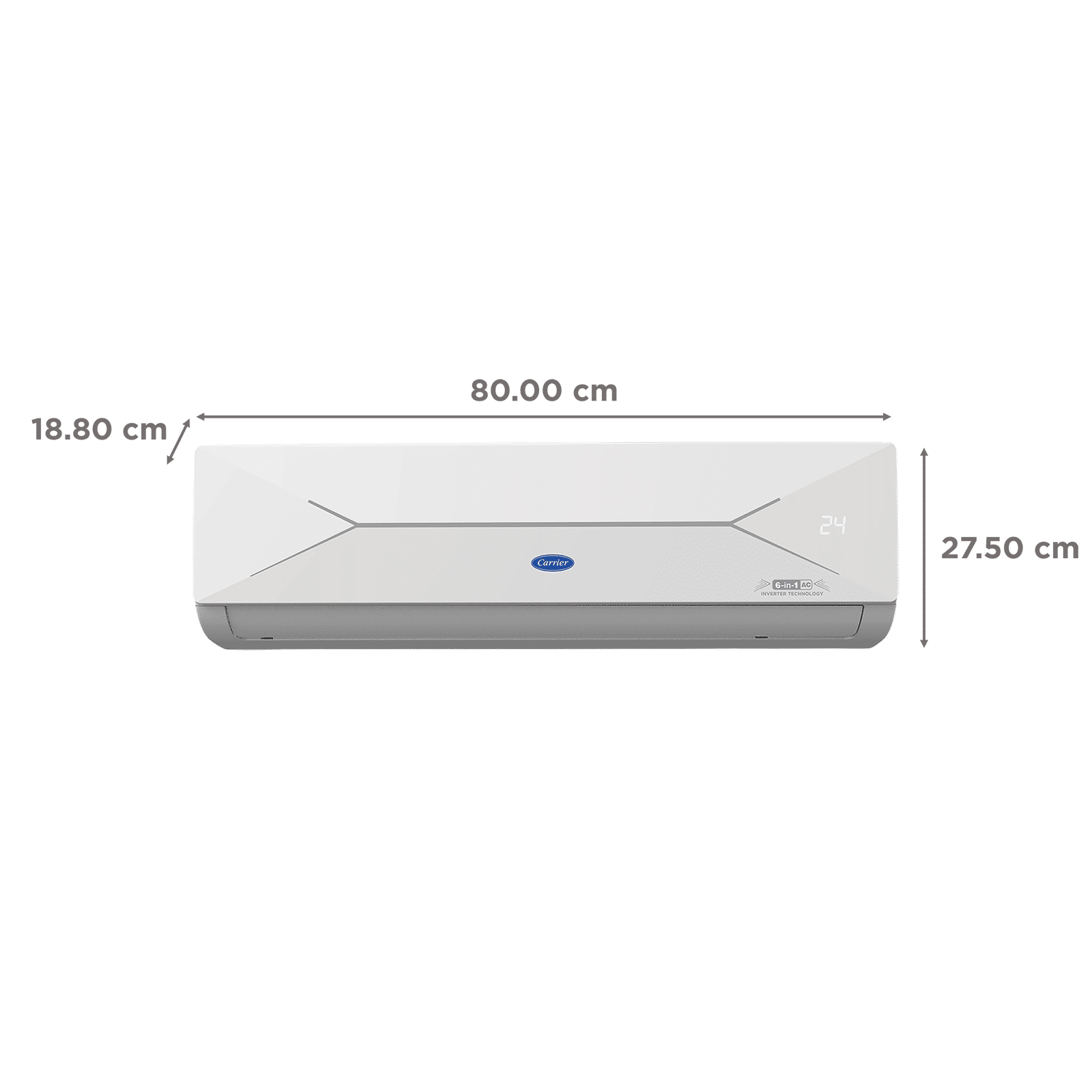 Carrier ESTER EDGE FXi 6 in 1 Convertible 1 Ton 3 Star Inverter Split Smart AC with Wi-Fi Supported (Copper Condenser, CAI12EE3R35W0)