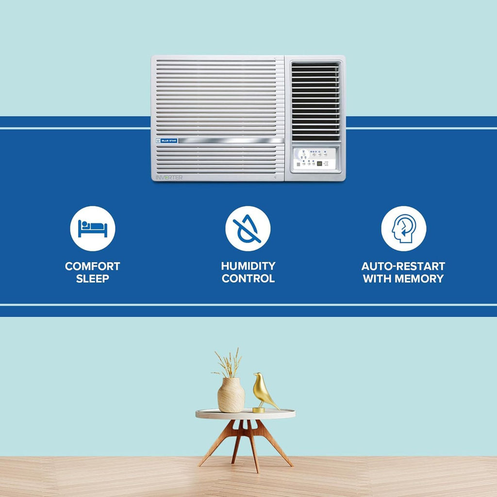 Blue Star L SERIES 1.5 Ton 5 Star Inverter Window AC (2025 Model, Copper Condenser, Dust Filters, WIE518L)
