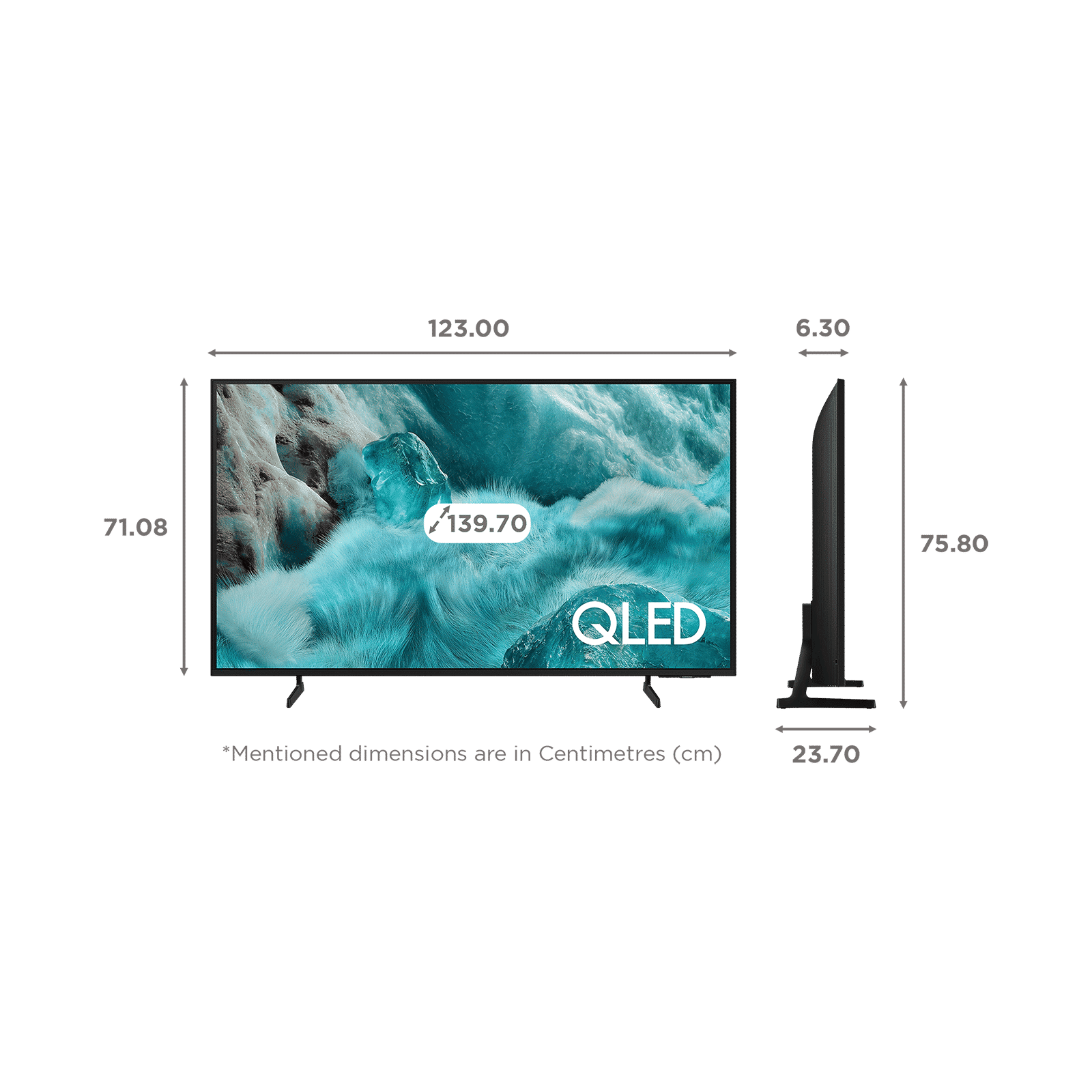 SAMSUNG Q7F 139.7 cm (55 inch) 4K Ultra HD QLED Smart Tizen TV with Alexa & Google Assistant (2025 model)