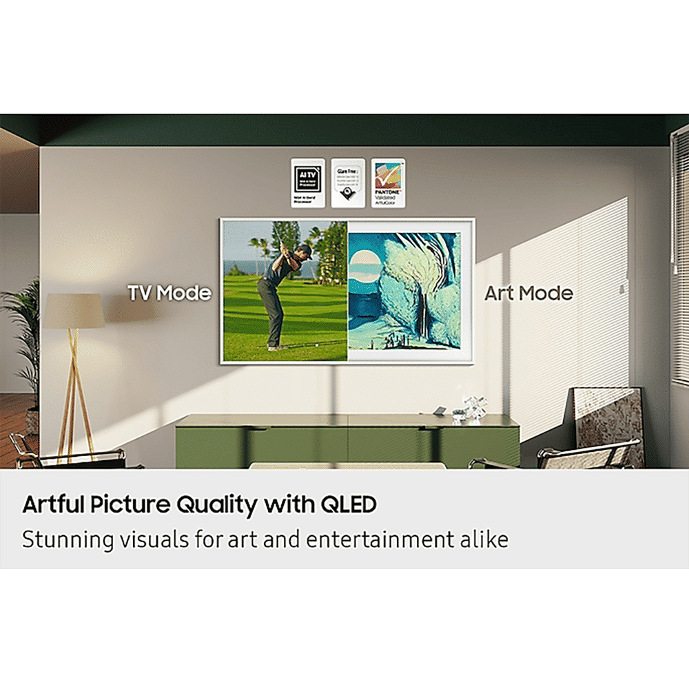 SAMSUNG LS03F The Frame 109.22 cm 43 inch QLED 4K Ultra HD Tizen TV with Built-in Alexa Voice Assistant (2025 model)