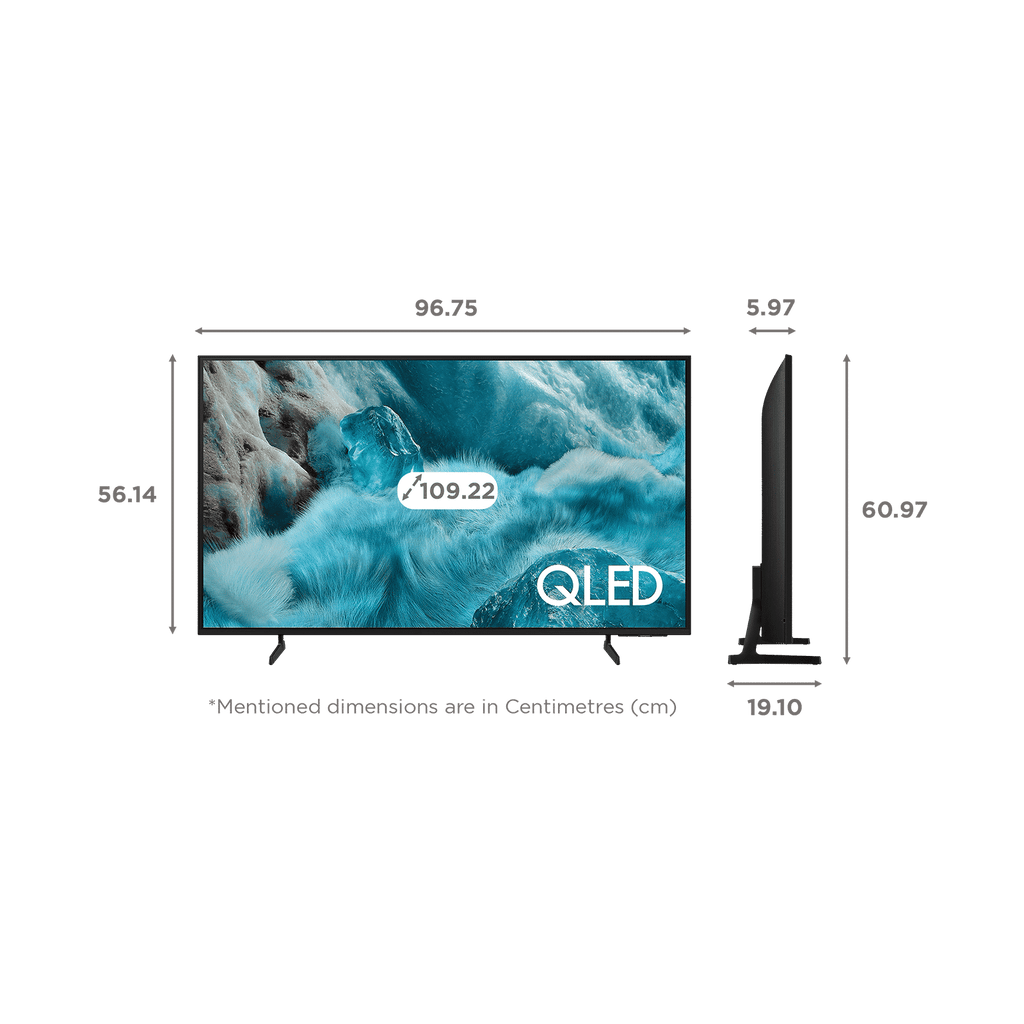 SAMSUNG Q7F 109.22 cm (43 inch) QLED 4K Ultra HD Smart Tizen TV with Google Voice Assistant (2025 model)
