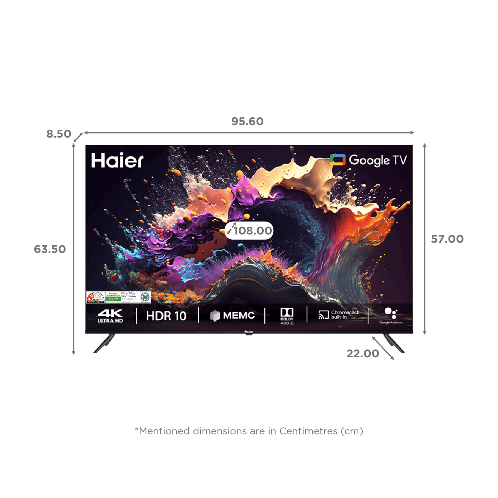 Haier 43A9UG 109.22 cm (43 inch) 4K Ultra HD LED Backlit Smart Google TV with Google Assistant Support (2025 model)