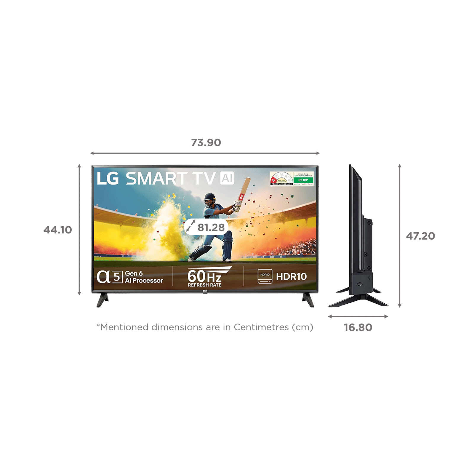 LG 80cm (32 inch) HD LED Smart webOS TV with AI Sound (2025 Model)