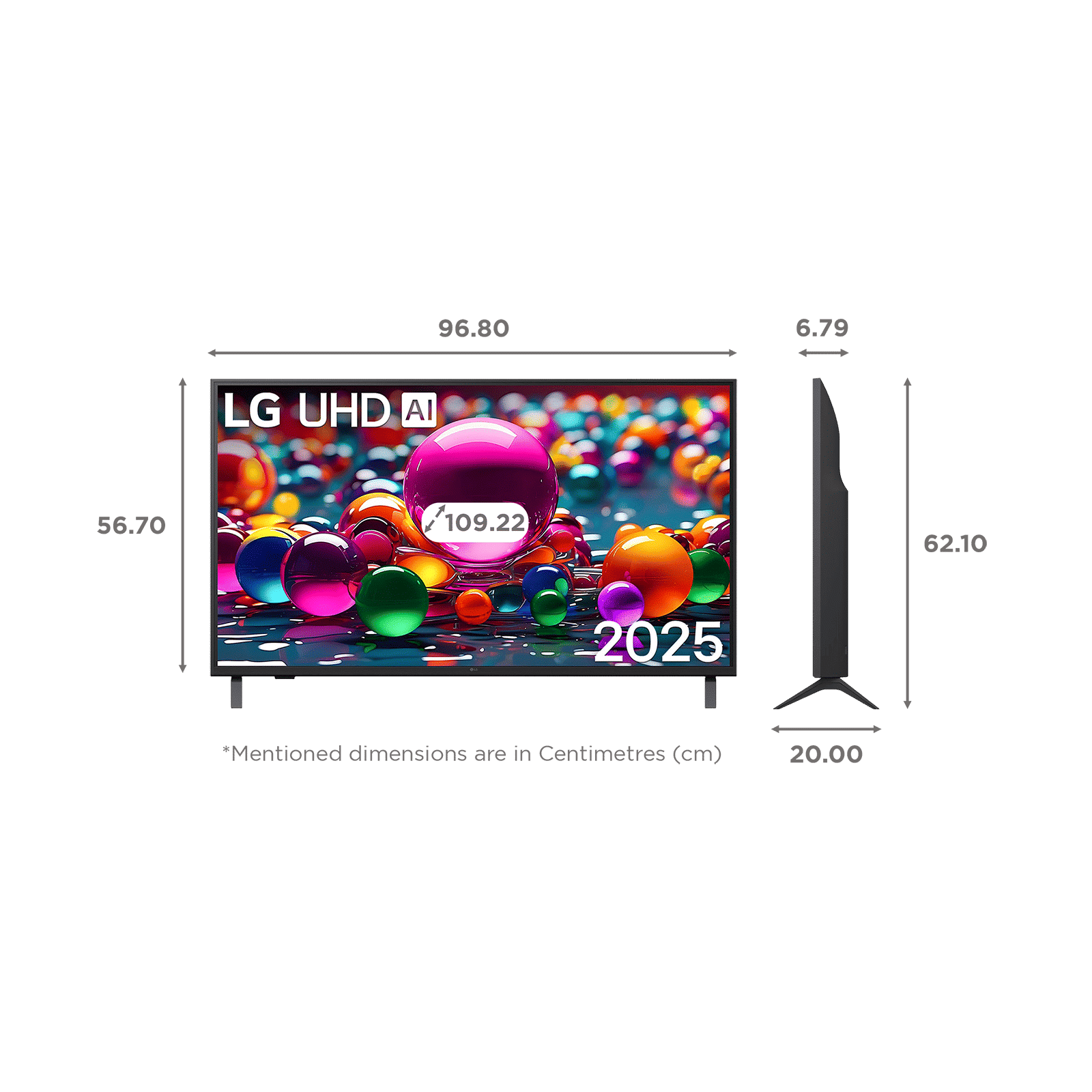 LG UA75 109.22 cm (43 inch) 4K Ultra HD Smart WebOS TV with Google Cast (2025 model)