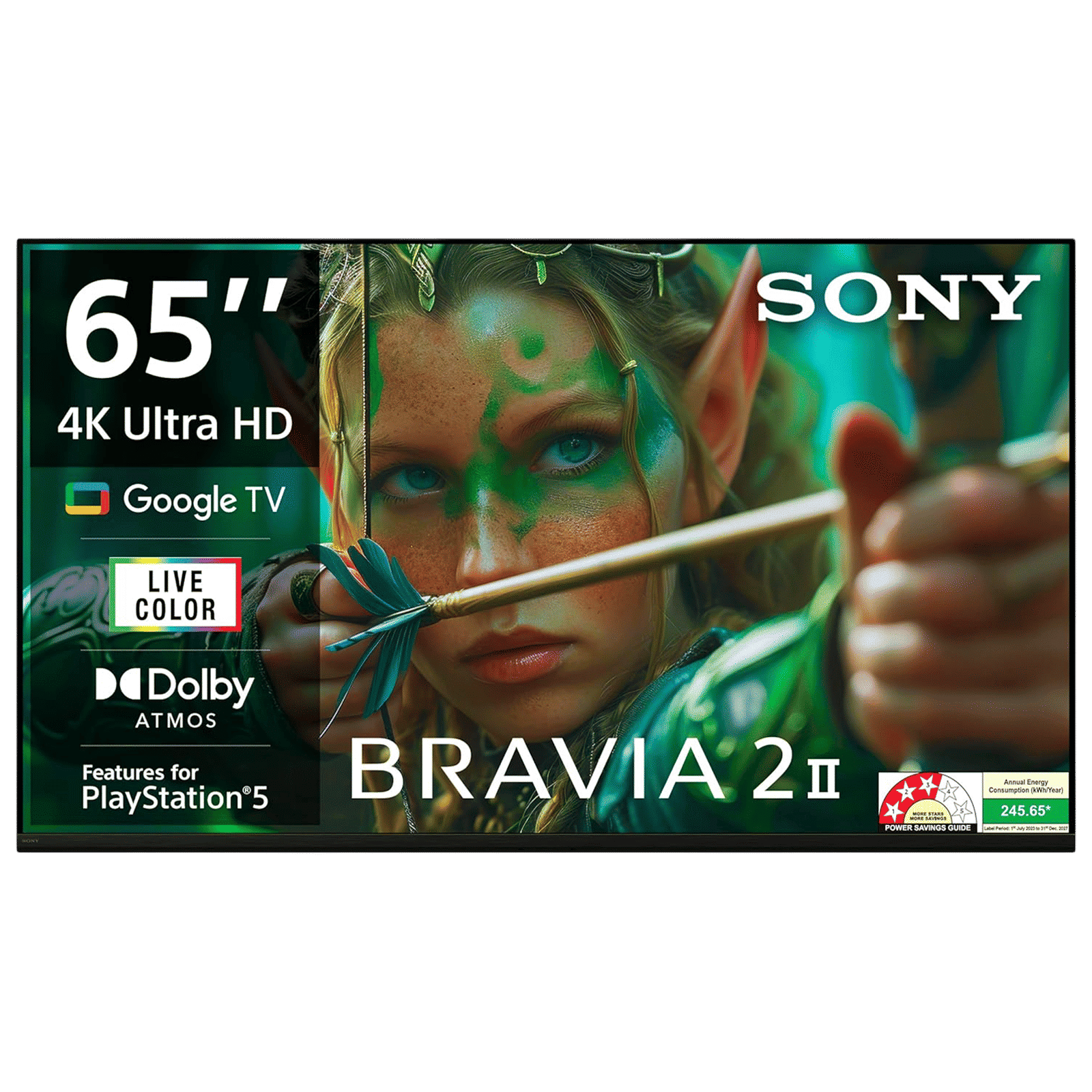 SONY BRAVIA 2 165.1 cm (65 inch) 4K Ultra HD LED Smart Google TV with Built- in Chromecast (2025 model)