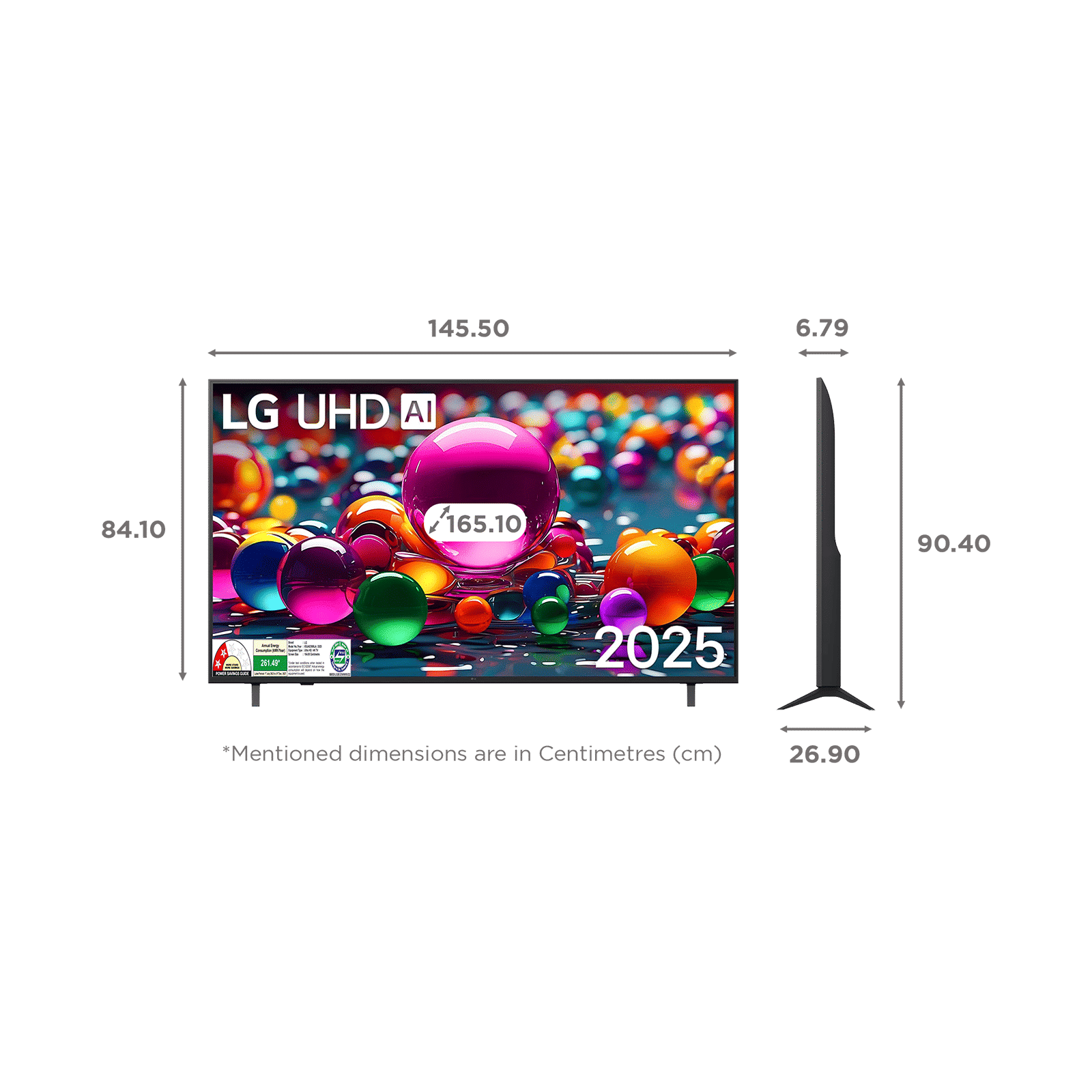 LG UA8350 165.1 cm (65 inch) 4K Ultra HD Smart WebOS TV with AI Magic Remote (2025 model)