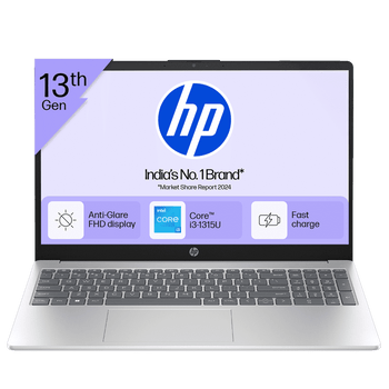 HP 15-fd0691TU Thin & Light Laptop (12GB RAM, 512GB SSD, Windows 11 Home, 15.6 inch Full HD Display, Natural Silver, 1.59 KG)