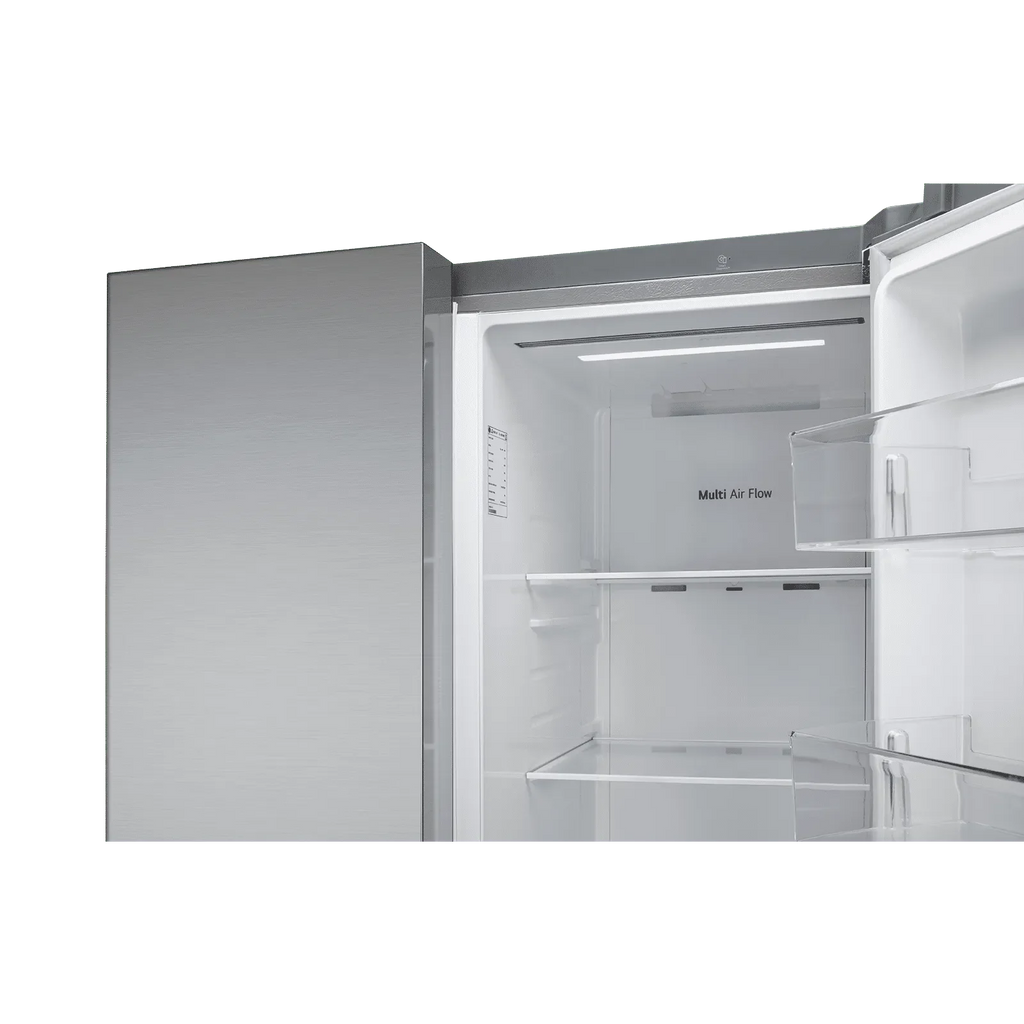 LG 650 Litres 3 Star Frost Free Side by Side Refrigerator (GL- B257HPZ3, Shiny  Steel)