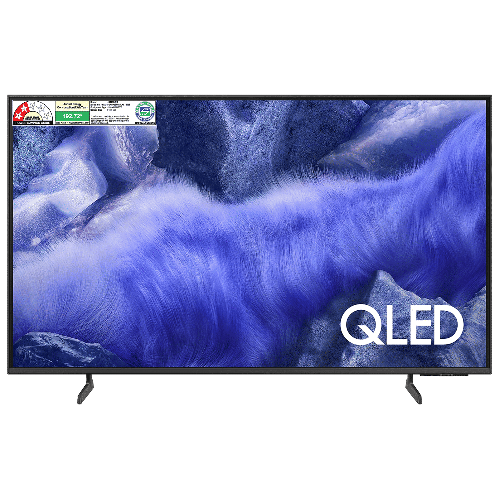 SAMSUNG QEF1 139.7 cm (55 inch) 4K Ultra HD QLED Smart Tizen TV with Google Assistant (2025 model)
