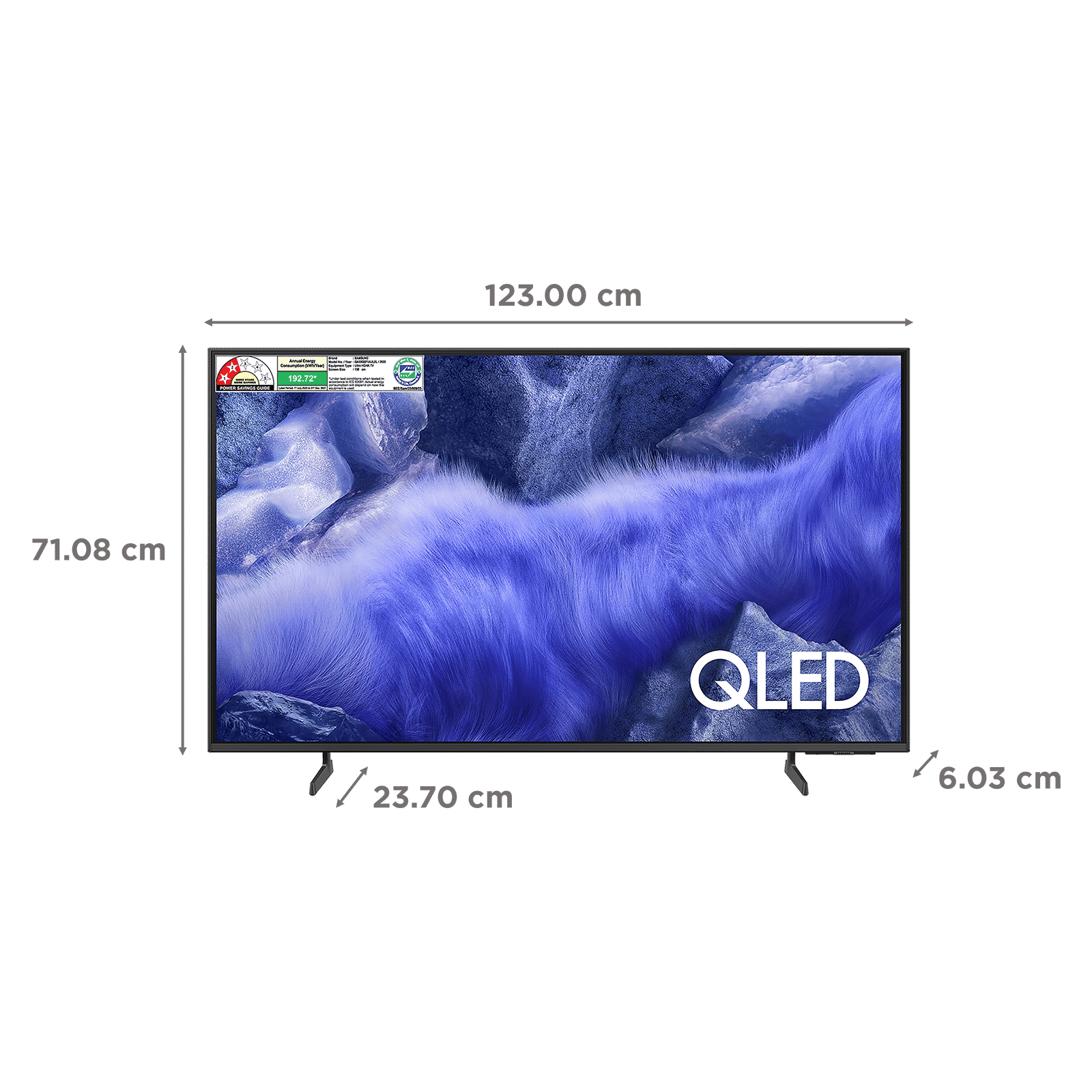 SAMSUNG QEF1 139.7 cm (55 inch) 4K Ultra HD QLED Smart Tizen TV with Google Assistant (2025 model)