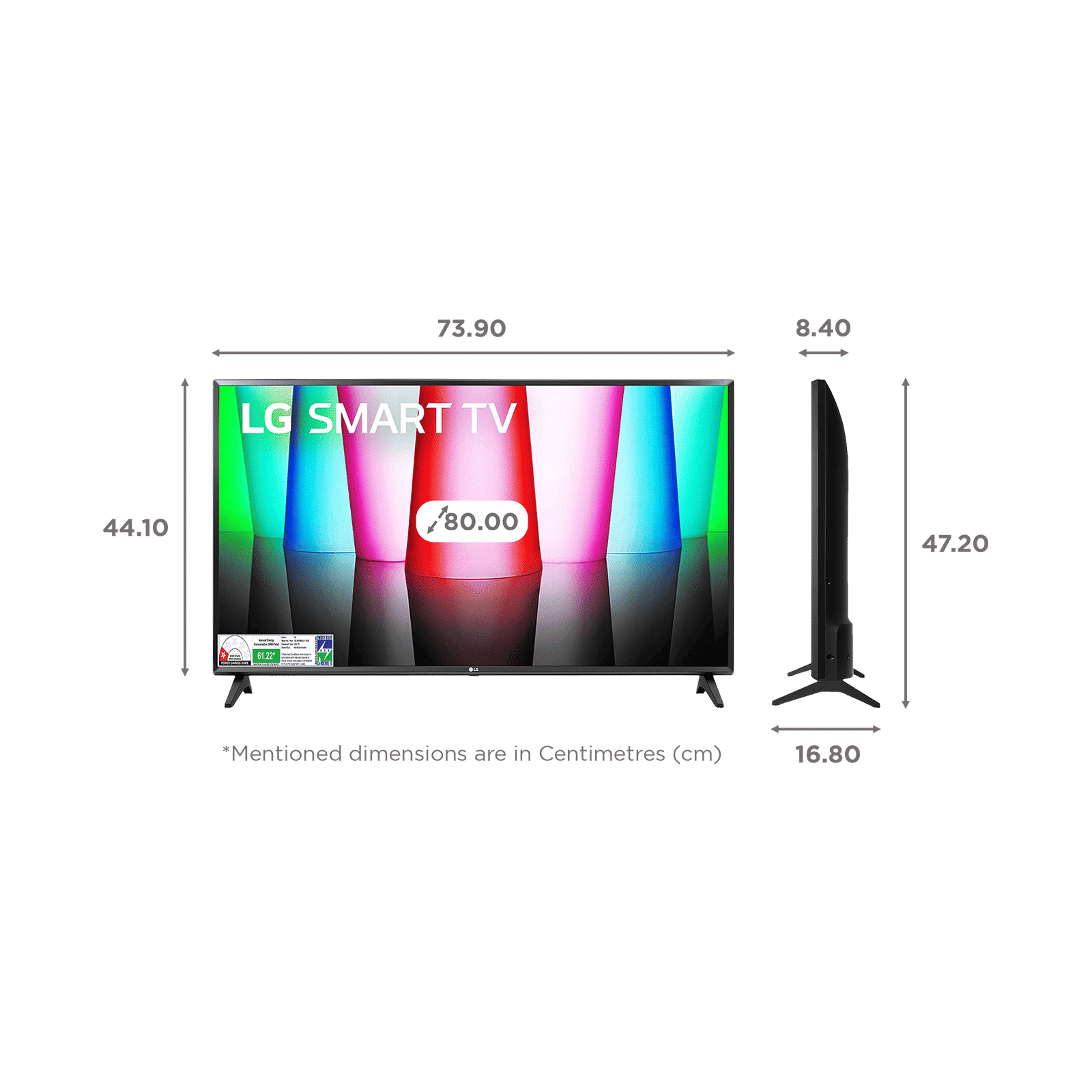 LG LR57 81.28 cm (32 inch) HD LED Smart WebOS TV with Dynamic Tone Mapping (2025 model)