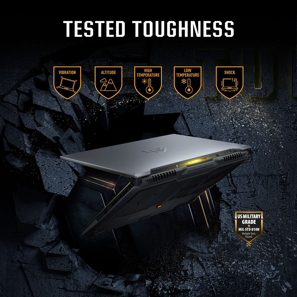 ASUS TUF F16 FX677VU-RL055WS Intel Core 5 Gaming Laptop (16GB, 512GB SSD, Windows 11 Home, 6GB Graphics, 16 inch 144 Hz FHD+ WUXGA Display, NVIDIA GeForce RTX 4050, MS Office Home 2024, Mecha Gray, 2.20 KG)