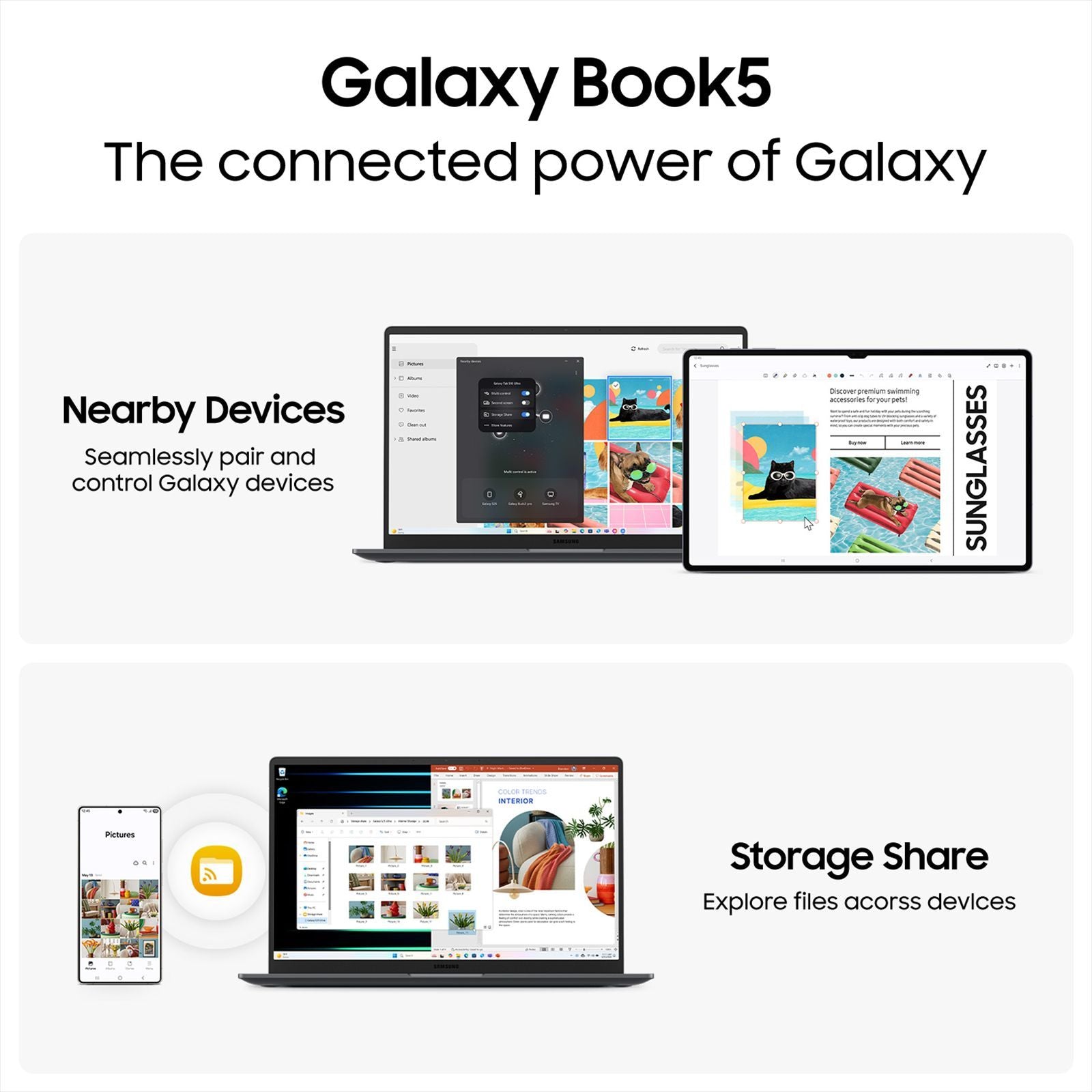 SAMSUNG Galaxy Book5 Intel Core Ultra 5 Thin & Light Laptop (16GB, 512GB SSD, Windows 11 Home, 15.6 inch Full HD IPS Display, MS Office Home 2024, Gray, 1.55 KG)