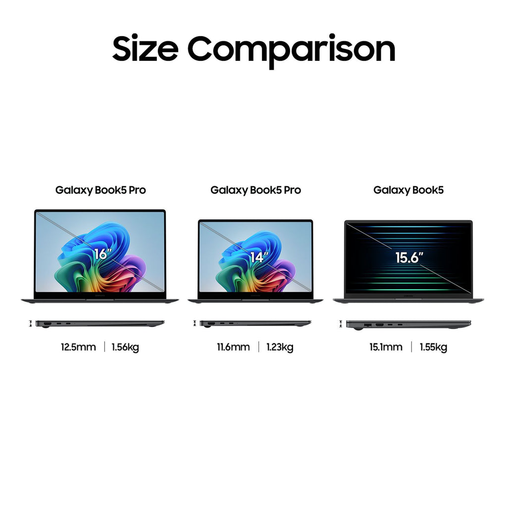 SAMSUNG Galaxy Book5 Intel Core Ultra 5 Thin & Light Laptop (16GB, 512GB SSD, Windows 11 Home, 15.6 inch Full HD IPS Display, MS Office Home 2024, Gray, 1.55 KG)