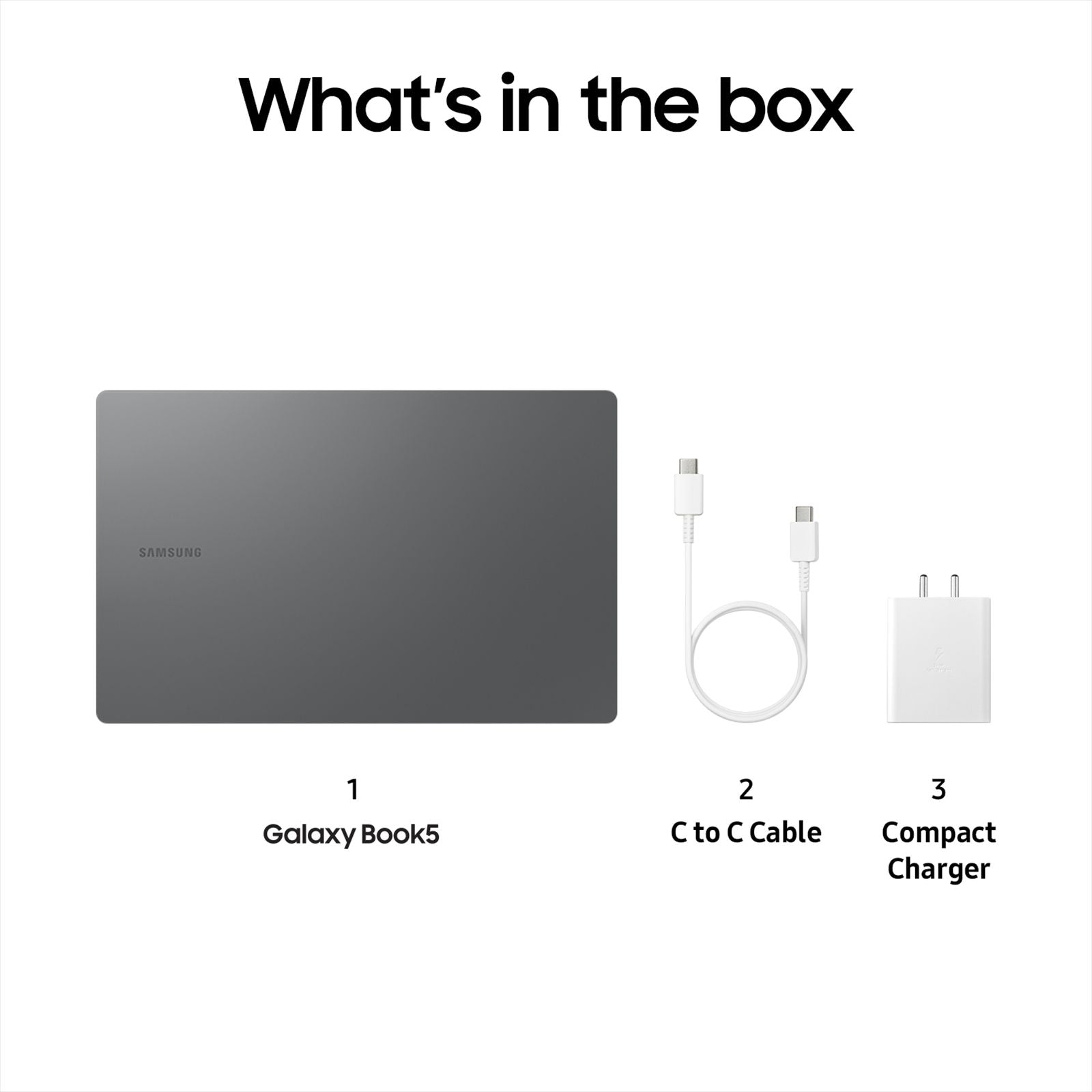 SAMSUNG Galaxy Book5 Intel Core Ultra 5 Thin & Light Laptop (16GB, 512GB SSD, Windows 11 Home, 15.6 inch Full HD IPS Display, MS Office Home 2024, Gray, 1.55 KG)