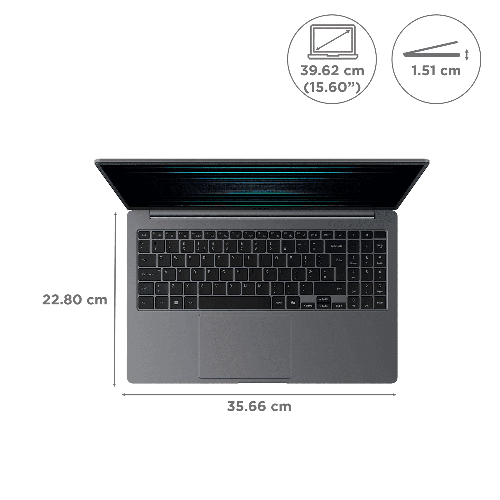 SAMSUNG Galaxy Book5 Intel Core Ultra 7 Thin & Light Laptop (16GB, 512GB SSD, Windows 11 Home, 15.6 inch Full HD IPS Display, MS Office Home 2024, Gray, 1.55 KG)