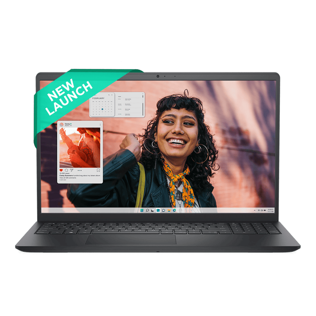 DELL DC 15250 Intel Core 3 Thin & Light Laptop (8GB, 512GB SSD, Windows 11, 15.6 inch Full HD IPS Display, MS Office Home 2024, Carbon Black, 1.66 KG)