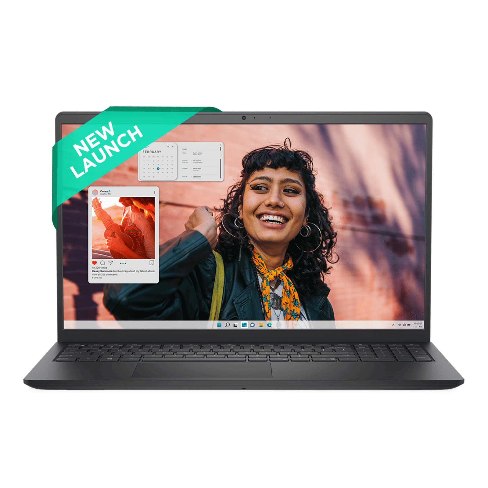 DELL DC 15250 Intel Core 3 Thin & Light Laptop (8GB, 512GB SSD, Windows 11, 15.6 inch Full HD IPS Display, MS Office Home 2024, Carbon Black, 1.66 KG)