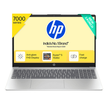 HP 15-fc0703AU AMD Ryzen 5 Thin & Light Laptop (16GB, 512GB SSD, Windows 11 Home, 15.6 inch Full HD Display, Natural Silver, 1.59 KG)