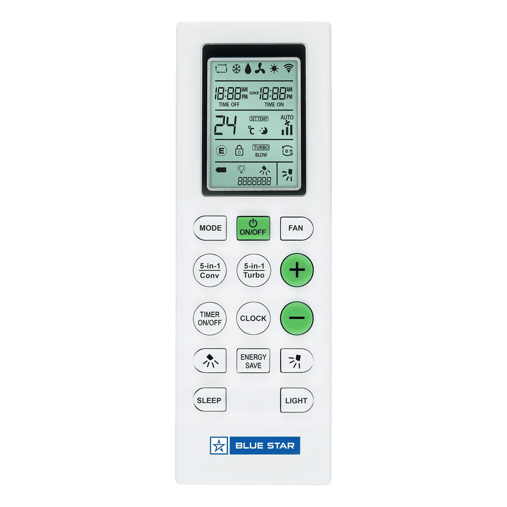 Blue Star T Series 5 in 1 Convertible 0.8 Ton 3 Star Inverter Split Smart AC with DigiQ Hepta Sensors (2025 Model, Copper Condenser, IA309TNU)