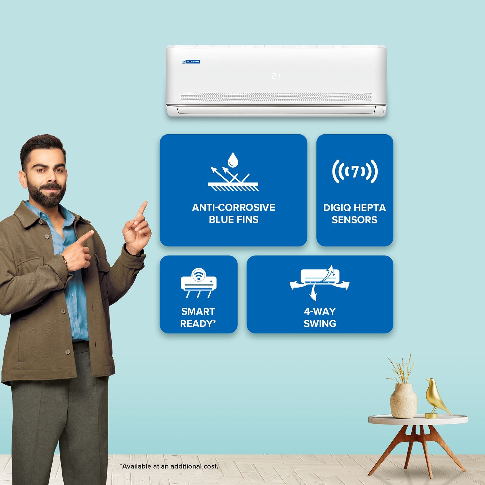 Blue Star M Series 5 in 1 Convertible 1.5 Ton 3 Star Inverter Split AC with AI Pro (2026 Model, Copper Condenser, IA318MXU)