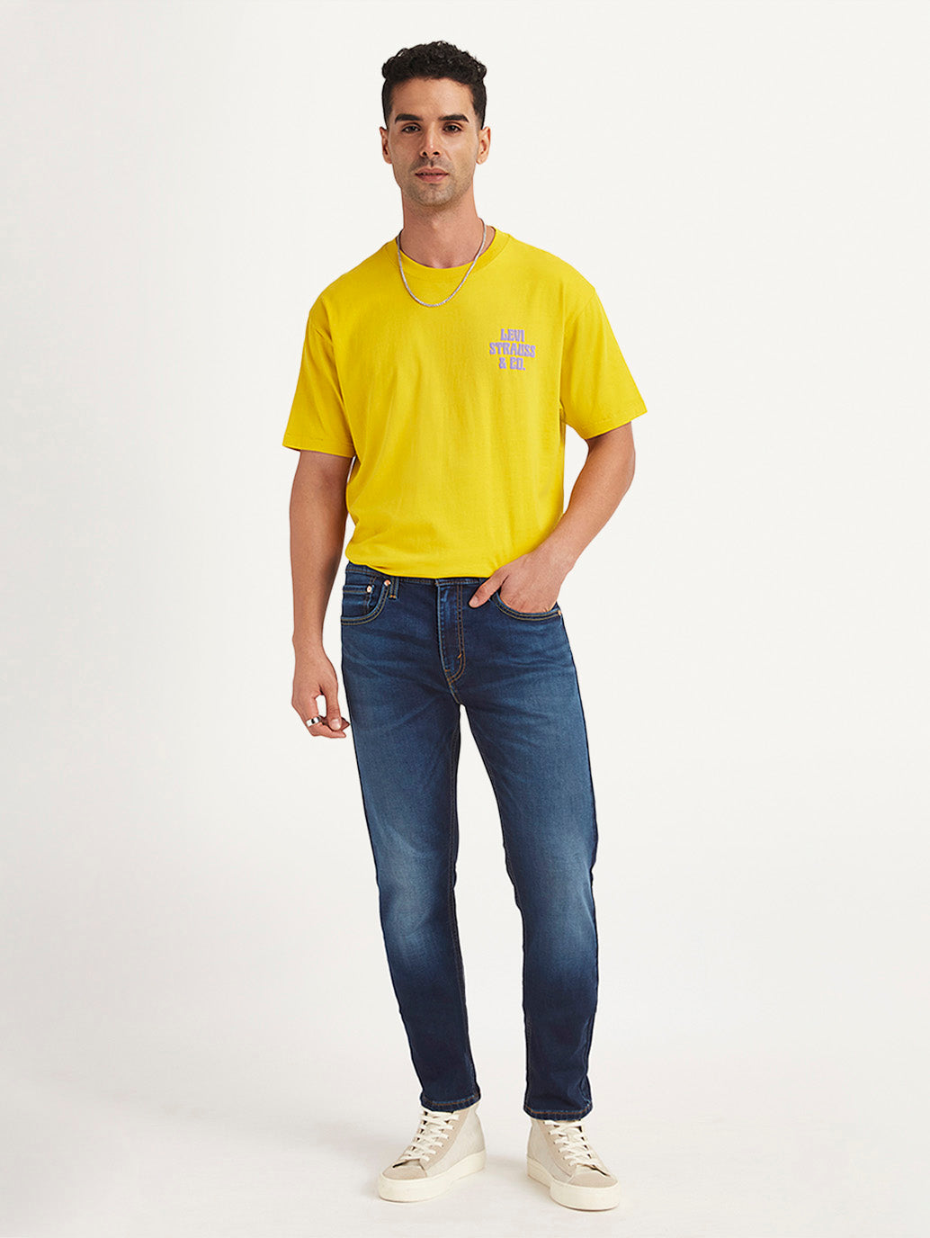Men's 512 Navy Blue Slim Tapered Fit Mid Rise Jeans