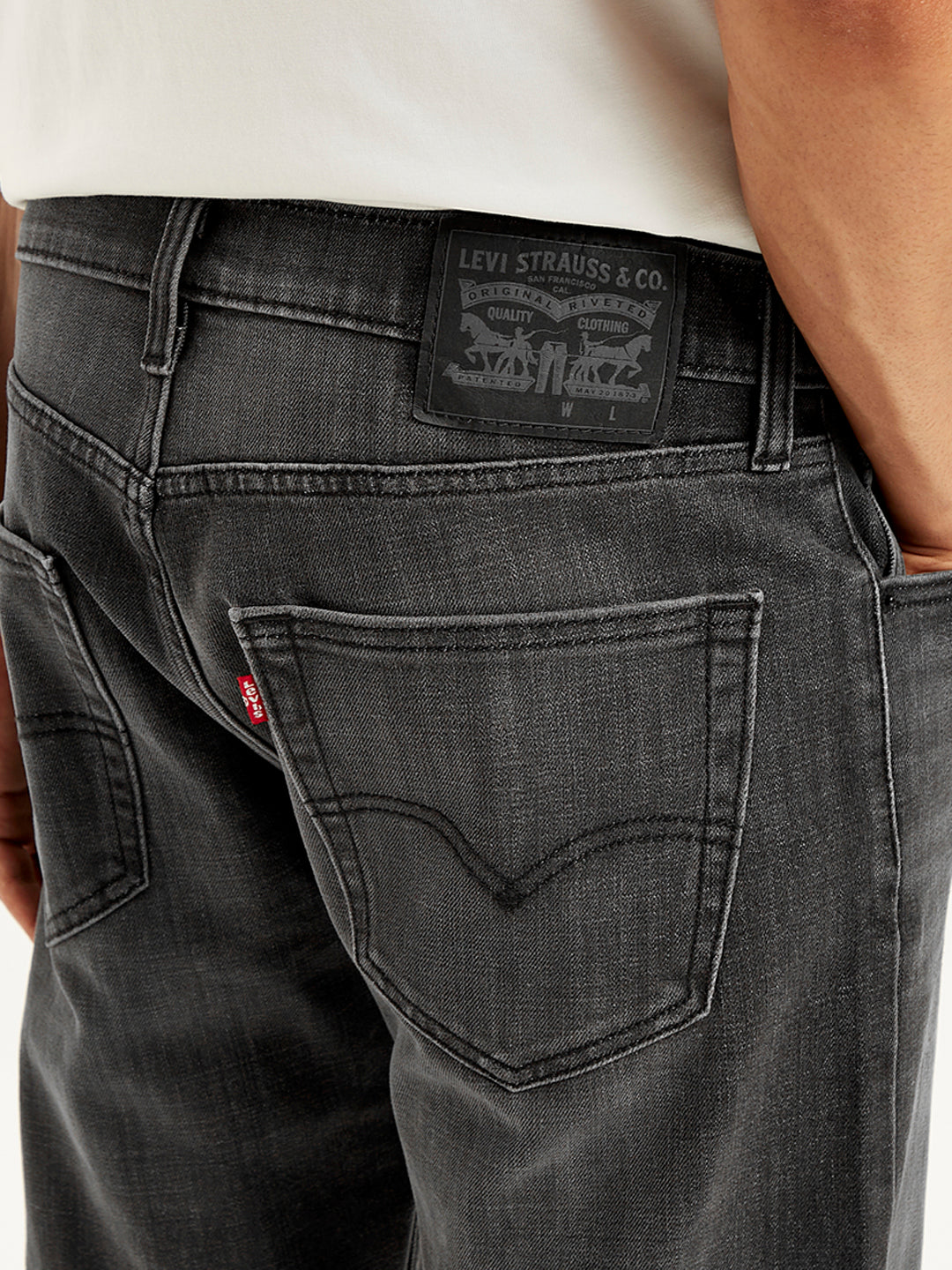 Men's 512 Charcoal Grey Slim Tapered Fit Mid Rise Jeans