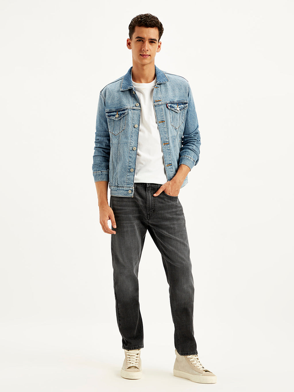 Men's 512 Charcoal Grey Slim Tapered Fit Mid Rise Jeans