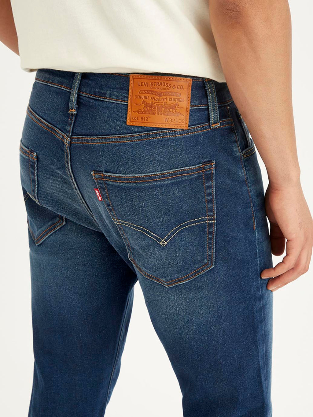 Men's 512 Blue Slim Tapered Fit Mid Rise Jeans