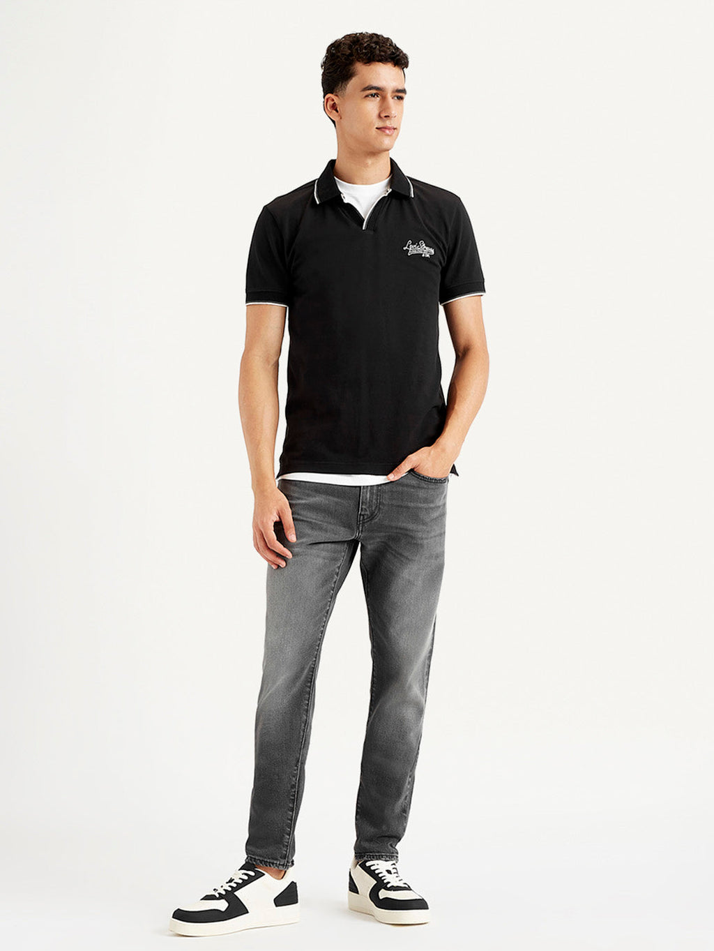 Men's 512 Charcoal Grey Slim Tapered Fit Mid Rise Jeans