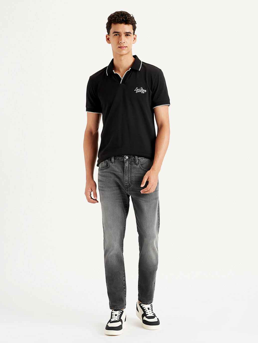 Men's 512 Charcoal Grey Slim Tapered Fit Mid Rise Jeans