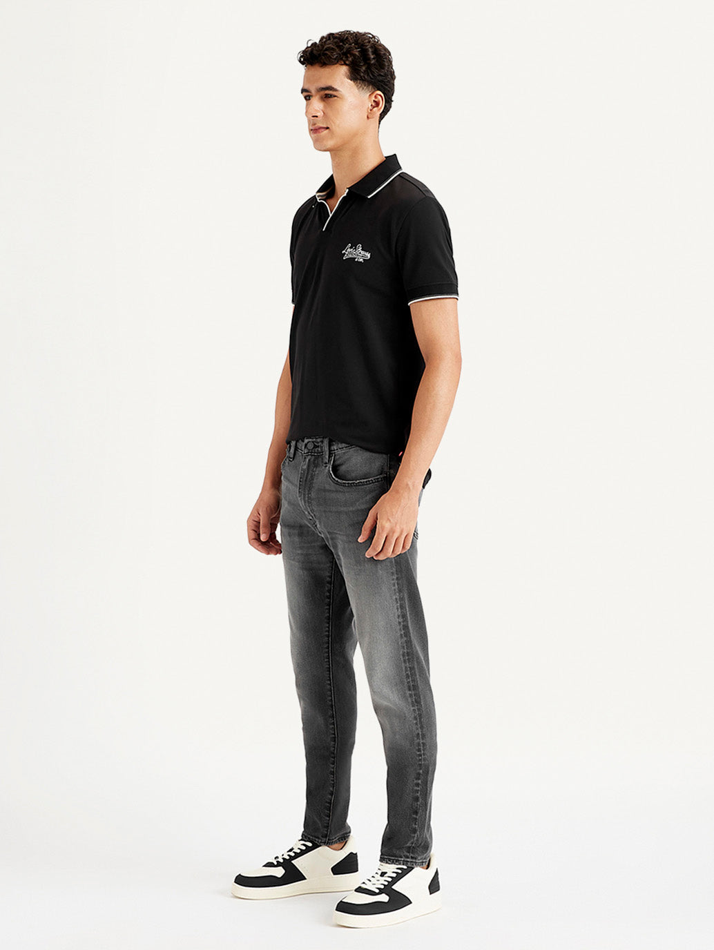 Men's 512 Charcoal Grey Slim Tapered Fit Mid Rise Jeans