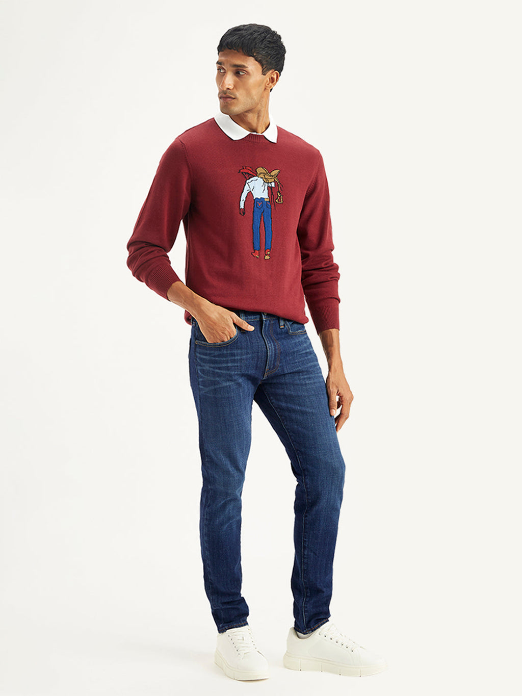 Men's 512 Blue Slim Tapered Fit Mid Rise Jeans